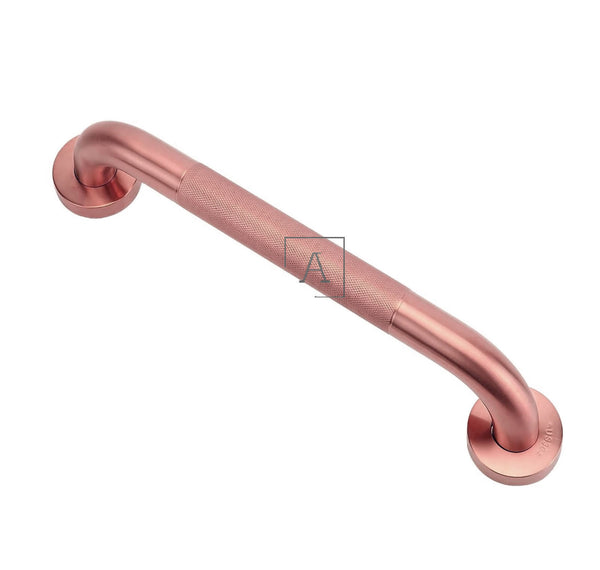 Barra De Seguridad Grafilada Oro Rosa Satin 30cm